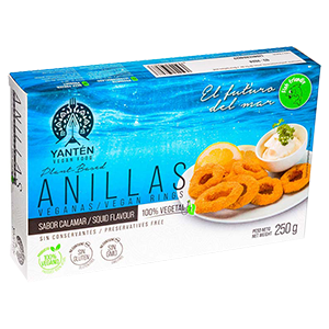Anillas sabor calamar calamares veganos Yanten Distribuidor Proveedor Al por mayor Wholesale Taula Verda Amazing Foods Barcelona Espana