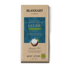 Chocolate Ecologico Con Leche Vegana De Coco 75g Blanxart Plant Based vegano Proveedor Distribuidor Espana Barcelona