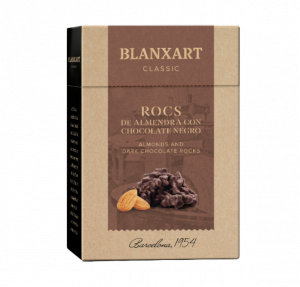 Estuche Rocs De Almendra Con Chocolate Negro Blanxart Plant Based vegano Proveedor Distribuidor Espana Barcelona