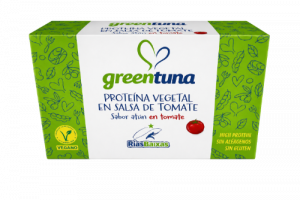 Atun vegano en salsa de tomate Greentuna Distribuidor Proveedor Al por mayor Wholesale Taula Verda Amazing Foods Barcelona Espana
