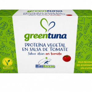 Atun vegano en salsa de tomate Greentuna Distribuidor Proveedor Al por mayor Wholesale Taula Verda Amazing Foods Barcelona Espana
