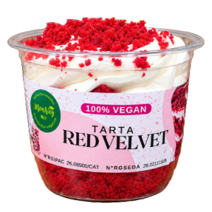 tarta red velvet - monveg 130grs